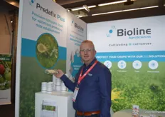 Meindert van der Wielen from Bioline Agrosciences with an upgrade of Predafix. Predafix Plus is now sprayable without residue.